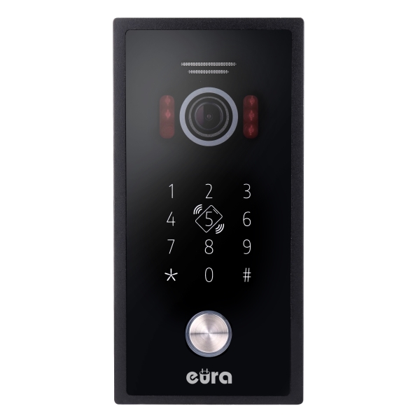 KASETA ZEWNĘTRZNA WIDEODOMOFONU "EURA" VDA-51C5/P - czarna, kamera 1080p., czytnik RFID, szyfrator, podtynk