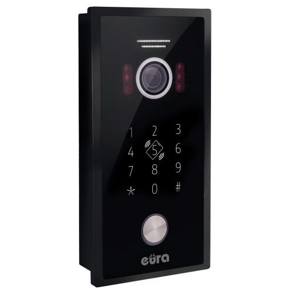 KASETA ZEWNĘTRZNA WIDEODOMOFONU "EURA" VDA-51C5/P - czarna, kamera 1080p., czytnik RFID, szyfrator, podtynk