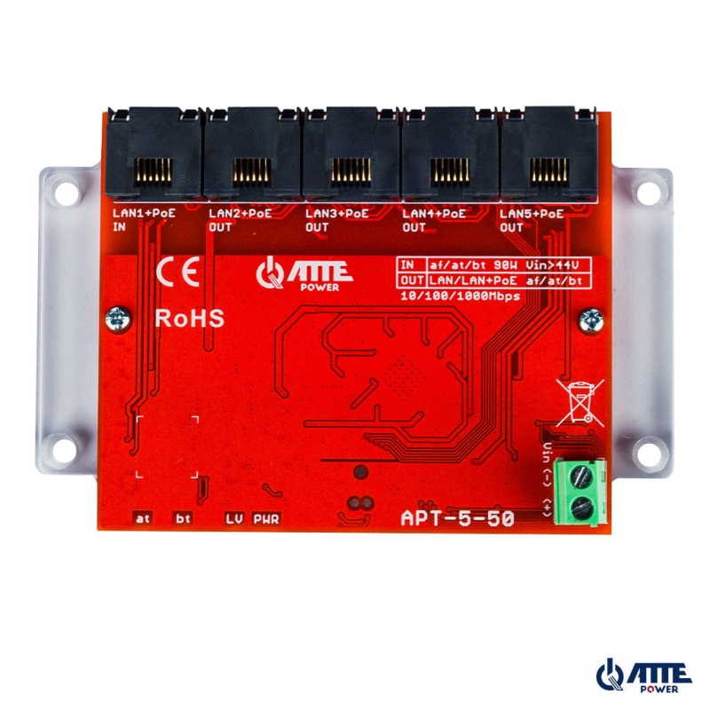 ATTE APT-5-50 Switch PoE 5 portowy...
