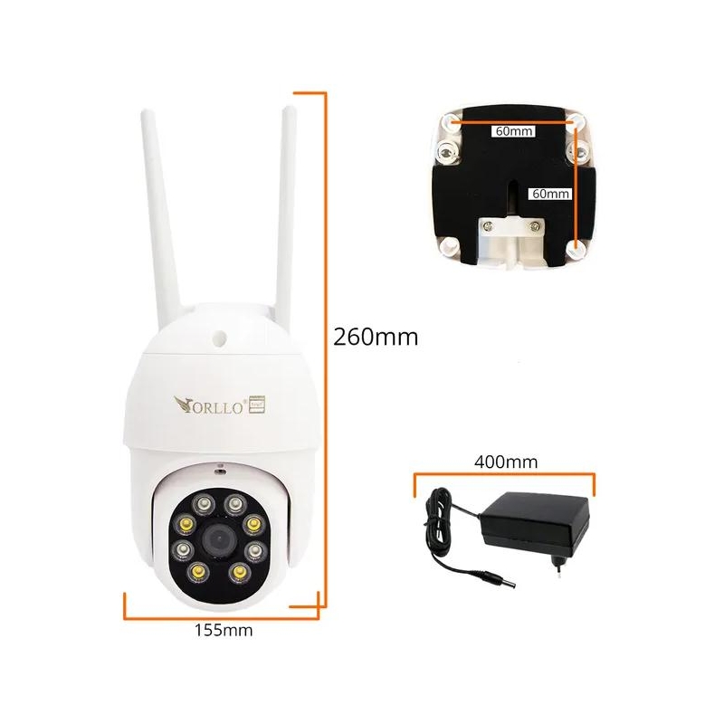 Kamera Ip Orllo Tz5 Zewnętrzna Obrotowa 5Mpx 4G Sim Tuya