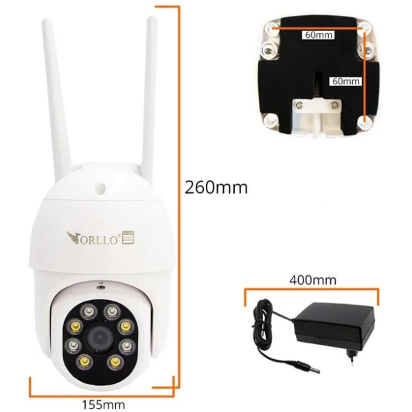 Kamera Ip Orllo Tz5 Zewnętrzna Obrotowa 5Mpx 4G Sim Tuya