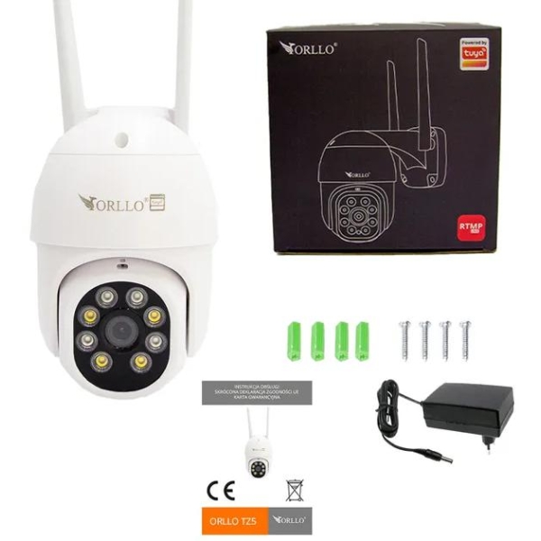 Kamera Ip Orllo Tz5 Zewnętrzna Obrotowa 5Mpx 4G Sim Tuya