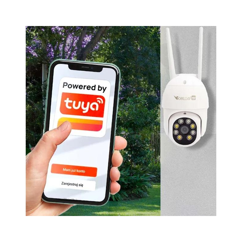 Kamera Ip Orllo Tz5 Zewnętrzna Obrotowa 5Mpx 4G Sim Tuya