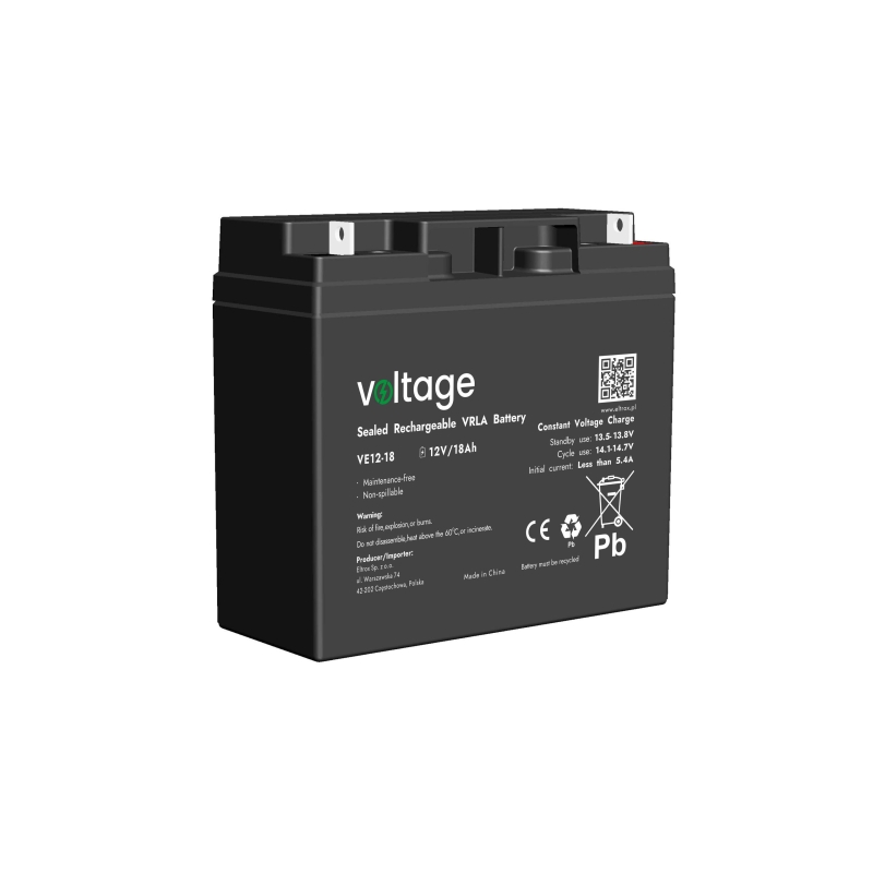 Akumulator Agm Voltage 12V 18Ah Ve12-18