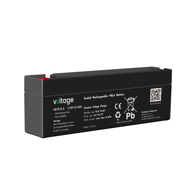 Akumulator Agm Voltage 12V 2.3Ah Ve12-2.3