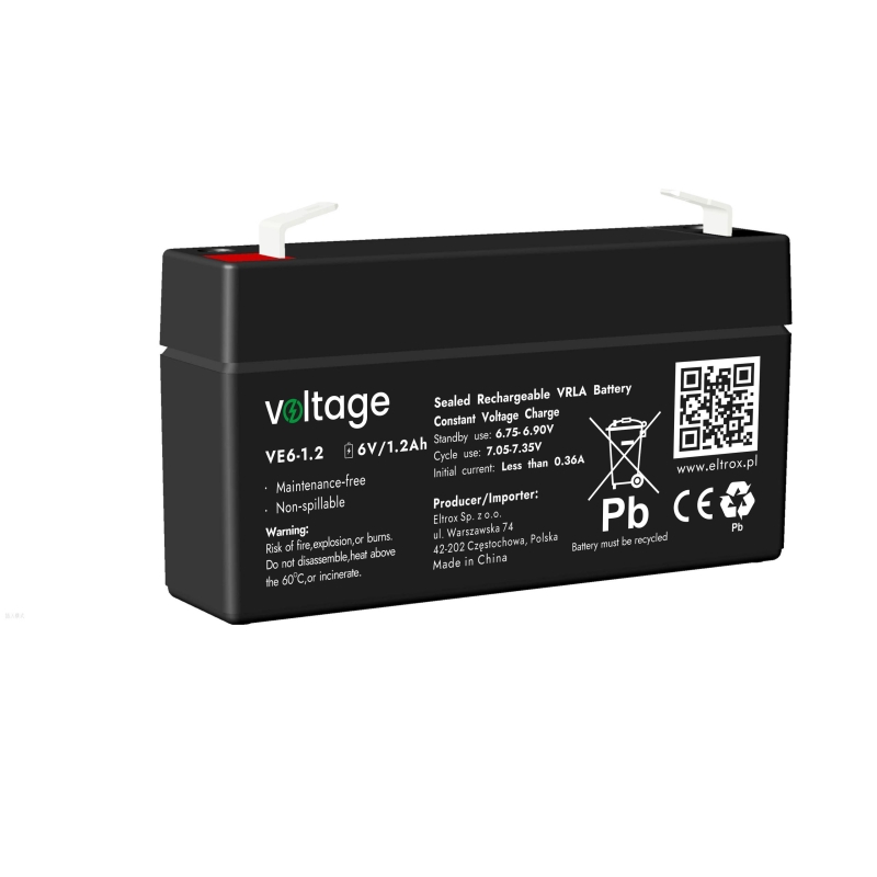 Akumulator Agm Voltage 6V 1.2Ah Ve6-1.2