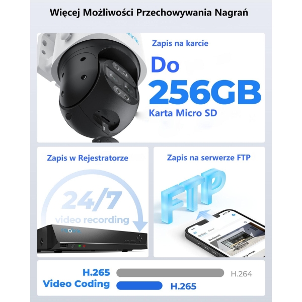 Kamera Ip Reolink Trackmix Wifi Obrotowa Series W760