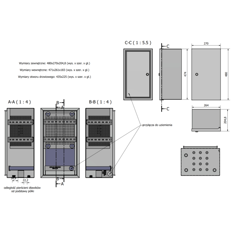 ATTE ABOX-ALUXL Obudowa zewnętrzna IP66