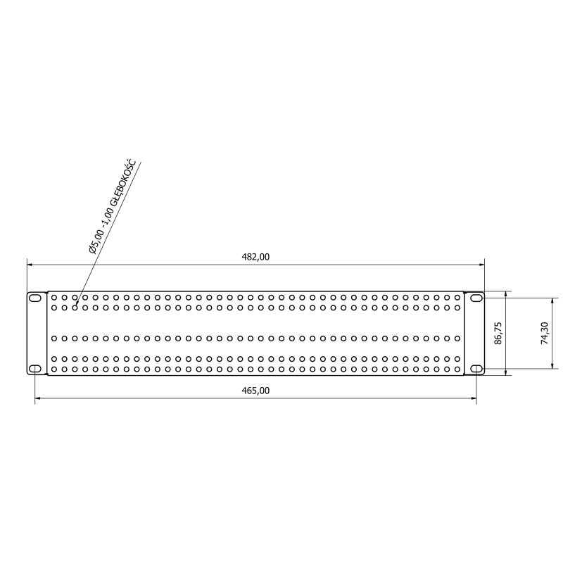 ATTE ADD-RACK2U1 Adapter montażowy RACK 2U z...