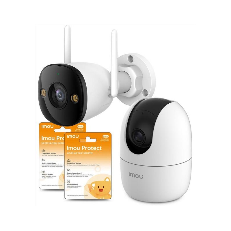 Zestaw 2 Kamer Ip Imou Bullet 3 5Mp I Ranger 2 4Mp Z Chmurami Imou Protect