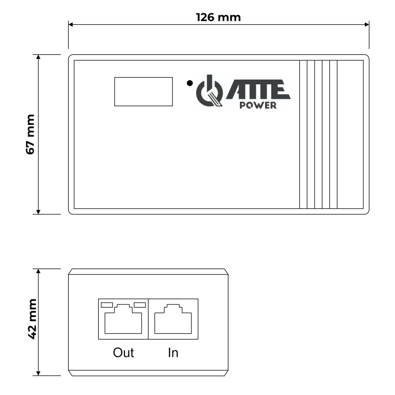 ATTE IPM-90-550 Mid-span PoE 1 kanałowy...