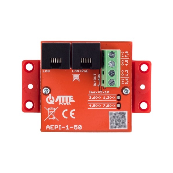 ATTE AEPI-1-50 Adapter PoE Passive 1 kanałowy 10/100/1000Mbps