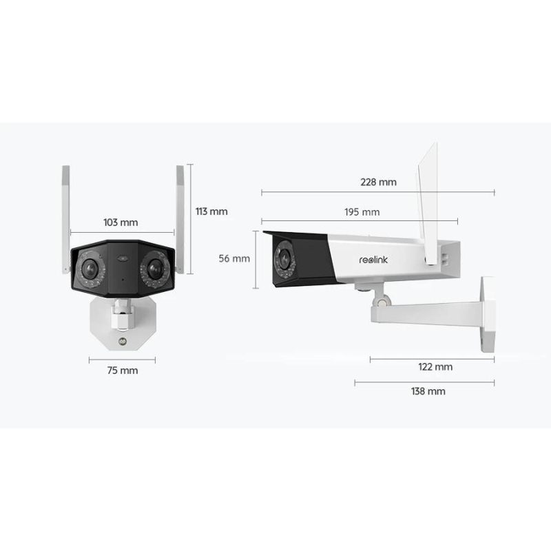 Kamera Ip Reolink Duo Series W730 Wifi 4K 8Mp Led 30M