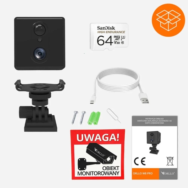 Kamera Ip Orllo Mini Kamera Bezprzewodowa Gsm 4G Lte Orllo W8 Pro Sim