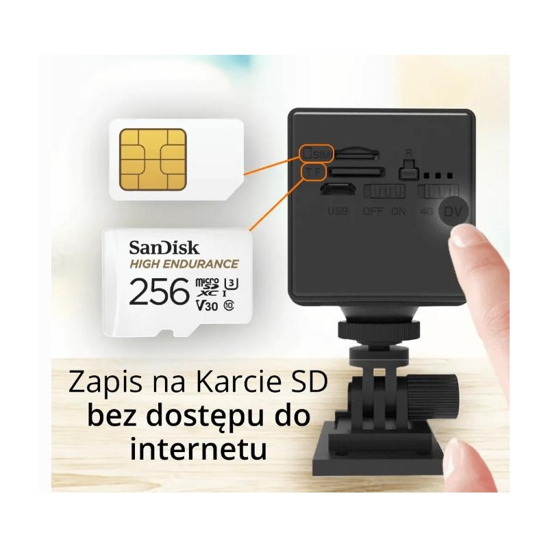 Kamera Ip Orllo Mini Kamera Bezprzewodowa Gsm 4G Lte Orllo W8 Pro Sim