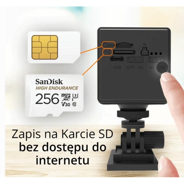Kamera Ip Orllo Mini Kamera Bezprzewodowa Gsm 4G Lte Orllo W8 Pro Sim