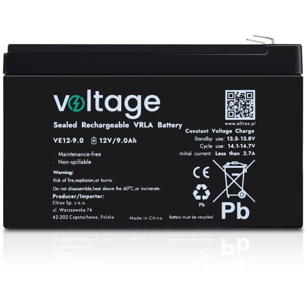 Akumulator Agm Voltage 12V 9Ah Ve12-9.0