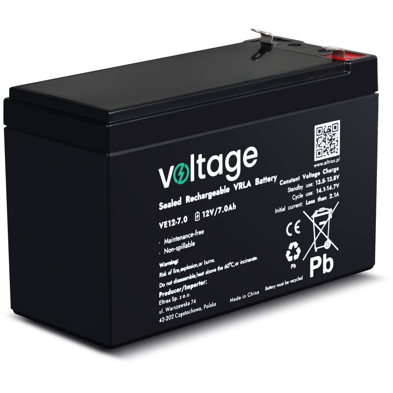 Akumulator Agm Voltage 12V 7Ah Ve12-7.0