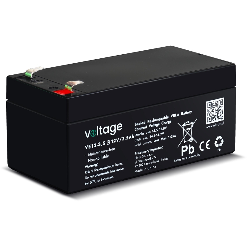 Akumulator Agm Voltage 12V 3,5Ah Ve12-3.5