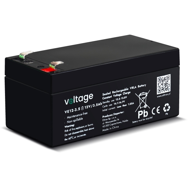 Akumulator Agm Voltage 12V 3,5Ah Ve12-3.5