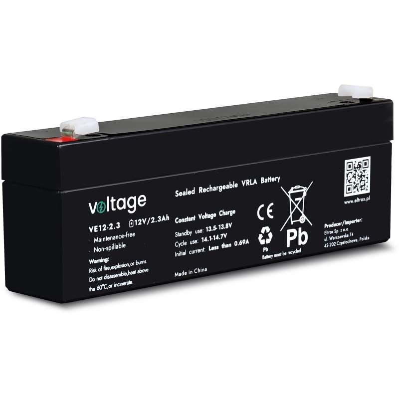 Akumulator Agm Voltage 12V 2,3Ah Ve12-2.3