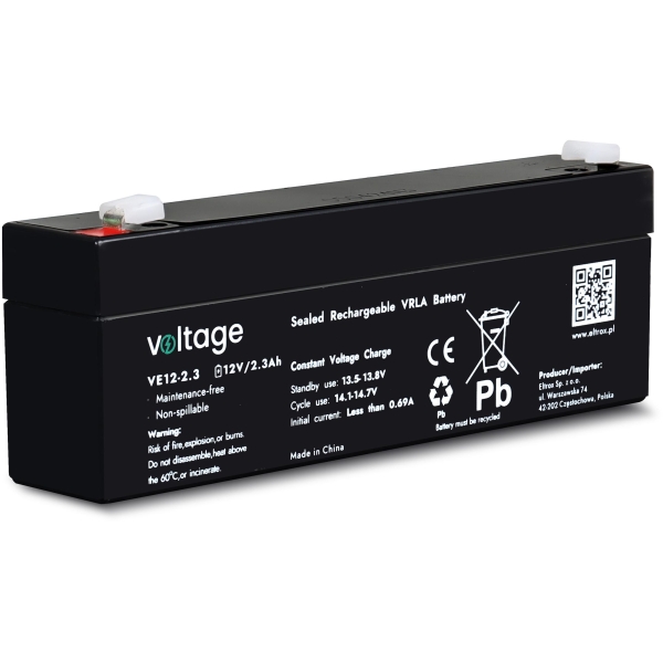 Akumulator Agm Voltage 12V 2,3Ah Ve12-2.3