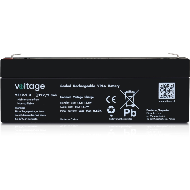 Akumulator Agm Voltage 12V 2,3Ah Ve12-2.3