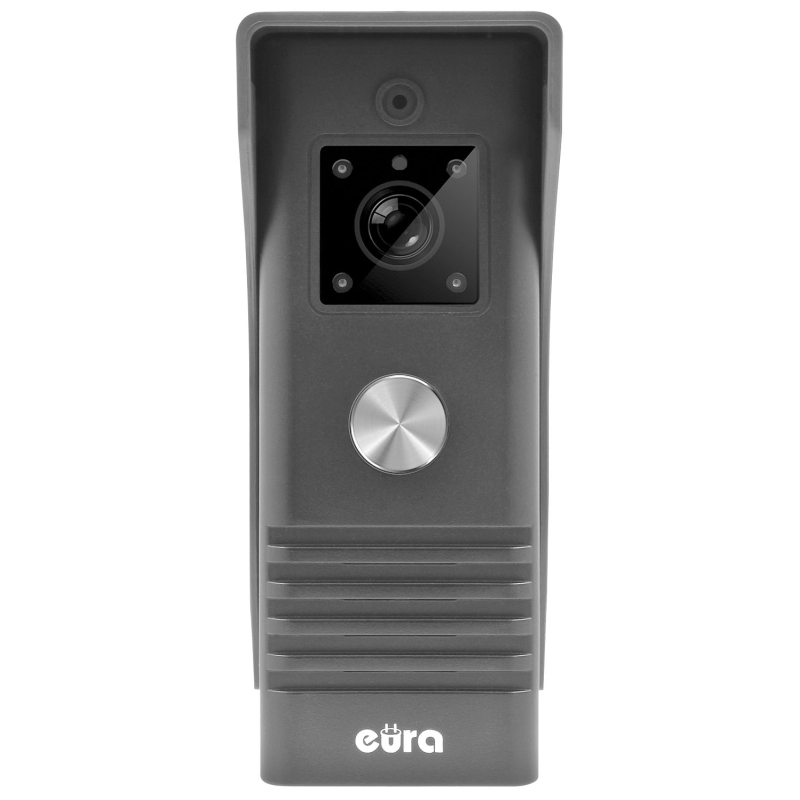 WIDEODOMOFON "EURA" VDP-45A3 "ALPHA" CZARNY DWA MONITORY kolor 7" obsługa 1 wejścia
