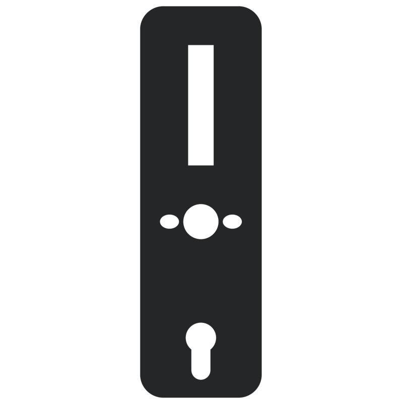 KOMPLET MASKOWNIC "EURA" ELB-01H4 - front + tył, do klamki ELH-01H4, rozstaw 72 mm, otwór na wkładkę bębenkową, grubość 3 mm