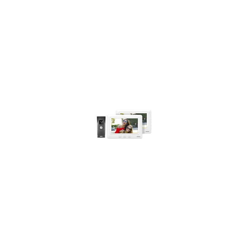 WIDEODOMOFON "EURA" VDP-45A3 "ALPHA" BIAŁY DWA MONITORY kolor 7" obsługa 1 wejścia