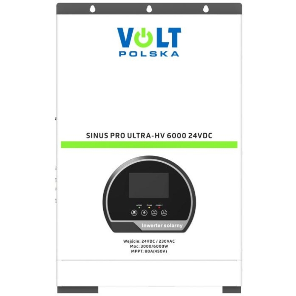 Przetwornica Inwerter Solarny Sinuspro Ultra-Hv 6000 24V/230V 3000/6000W 80A Mppt (450V)