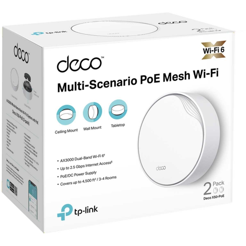 Domowy System Wi-Fi Mesh Tp-Link Deco X50-Poe (2-Pack)