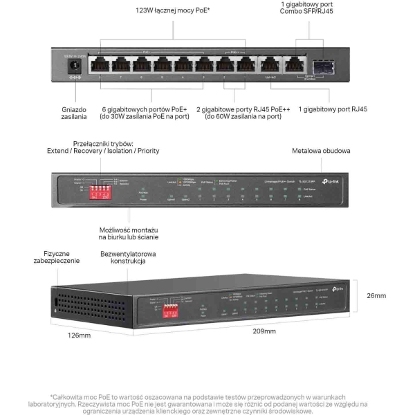 Switch Tp-Link Tl-Sg1210Pp