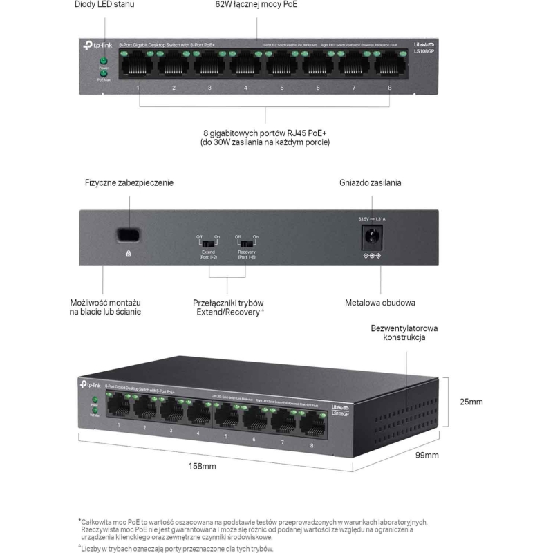 Switch Tp-Link Ls108Gp
