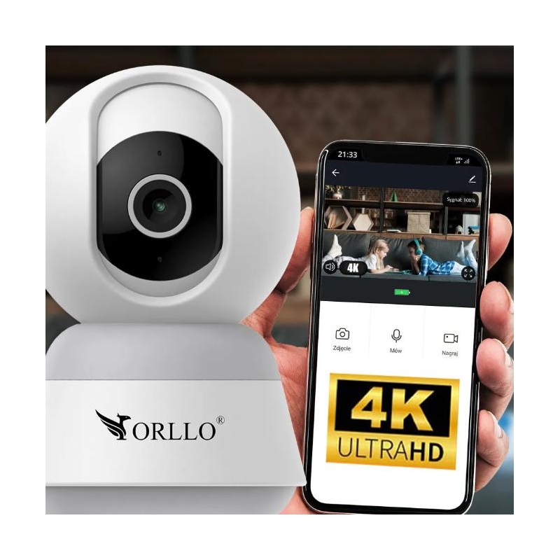 Kamera Ip Orllo Tw1 Wewnętrzna 4K Tuya Wi-Fi