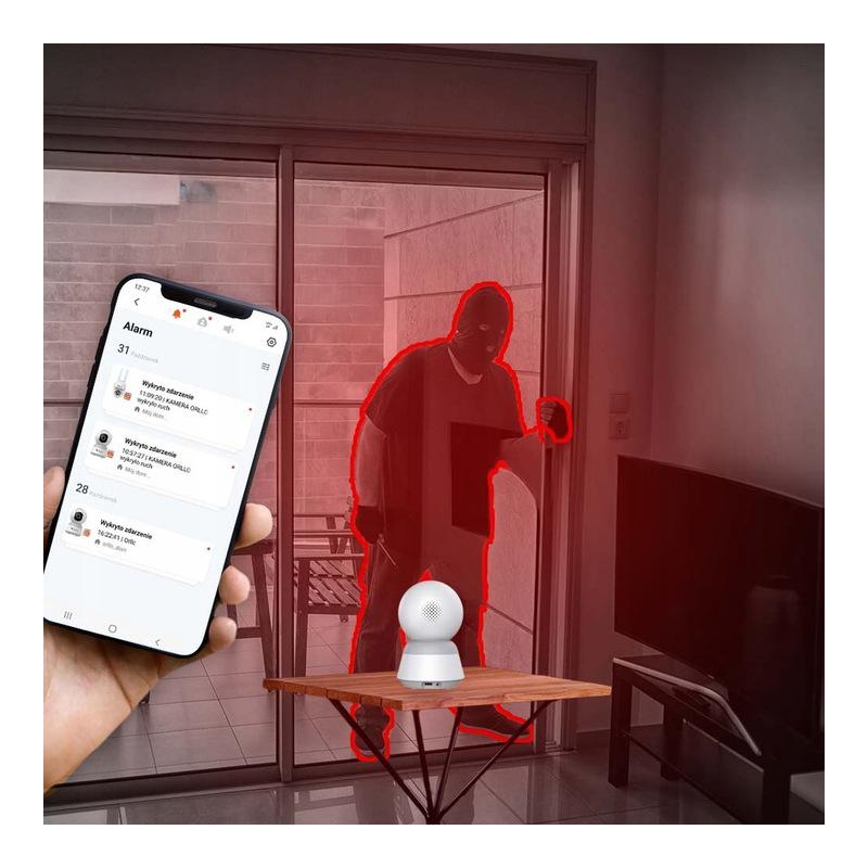 Kamera Ip Orllo Tw1 Wewnętrzna 4K Tuya Wi-Fi