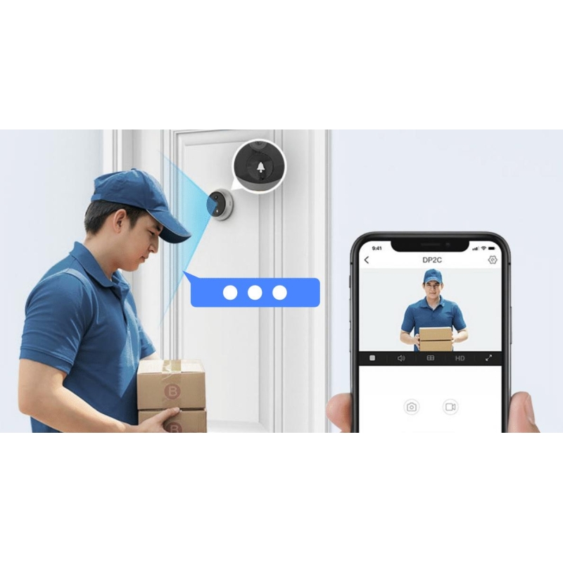 Kamera Ip Ezviz Wizjer Dp2C Z Kartą 32Gb