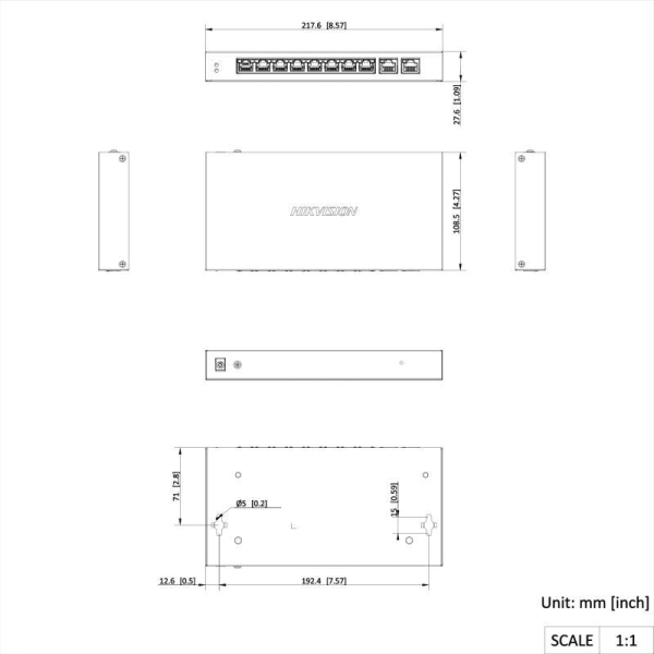 Switch Poe Hikvision Ds-3E1510P-Ei(O-Std)