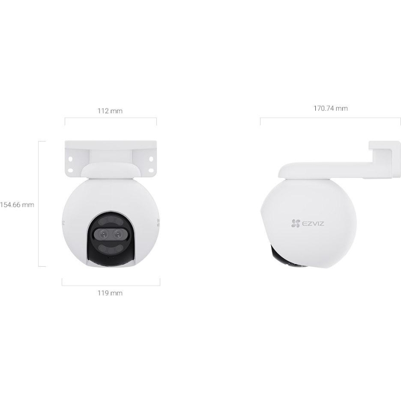Kamera Ip Ezviz H80X Dual 4K 8Mp+2Mp 4Mm