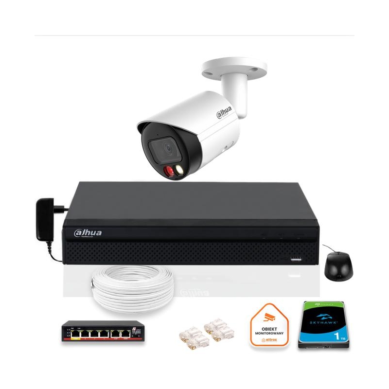 Zestaw Monitoringu Ip Dahua Kamera Ipc-Hfw2849S-S-Il-0280B 8Mpx