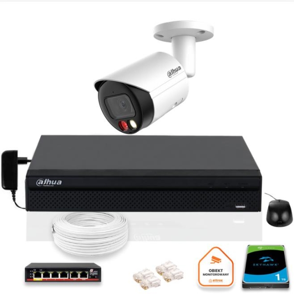 Zestaw Monitoringu Ip Dahua Kamera Ipc-Hfw2849S-S-Il-0280B 8Mpx