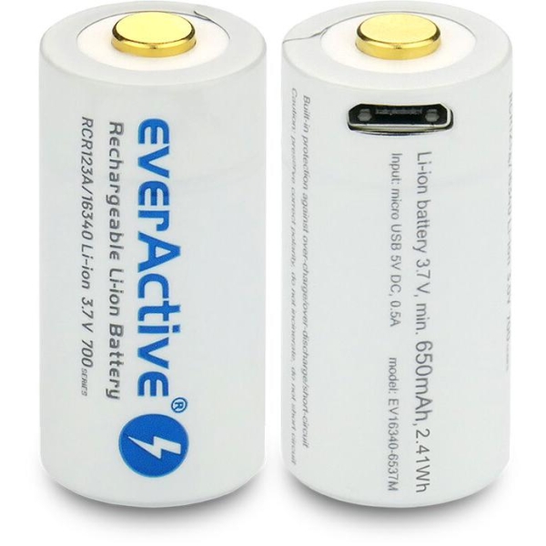 Akumulatorek 16340 / R-Cr123 3,7V Everactive 700Mah (1 Szt.) Z Zabezpieczeniem