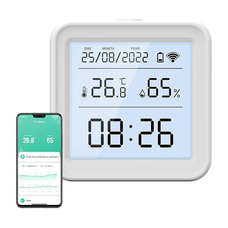 Inteligentny Czujnik Temperatury I Wilgotności Wifi Gosund S6 Lcd Tuya