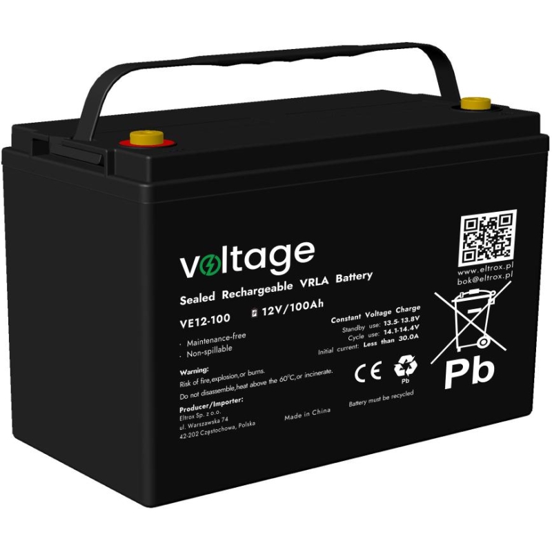 Akumulator Agm Voltage 12V 100Ah Ve12-100