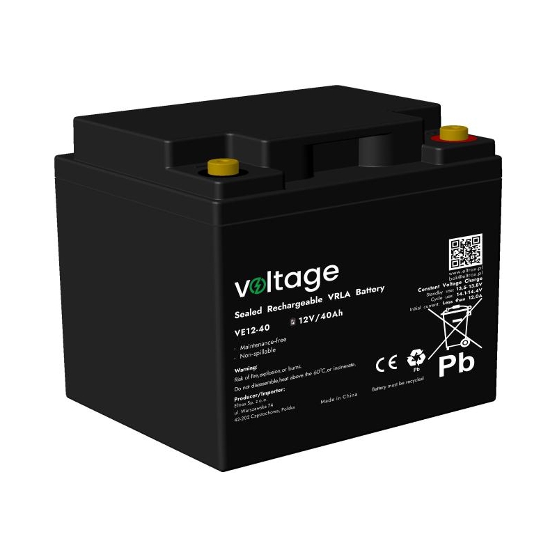 Akumulator Agm Voltage 12V 40Ah Ve12-40