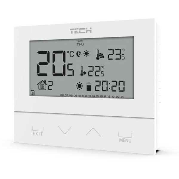 Przewodowy  Dwustanowy Regulator Pokojowy Biały St-292V3 Tech Sterowniki