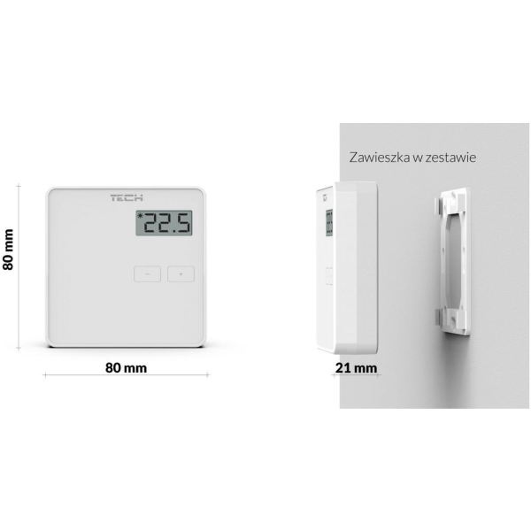 Bezprzewodowy  Dwustanowy Regulator Pokojowy Biały St-294V2 Tech Sterowniki