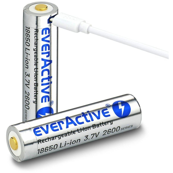 Akumulator 18650 Li-Ion 3,7V Everactive 2600Mah (1 Szt.) Micro-Usb Z Zabezpieczeniem