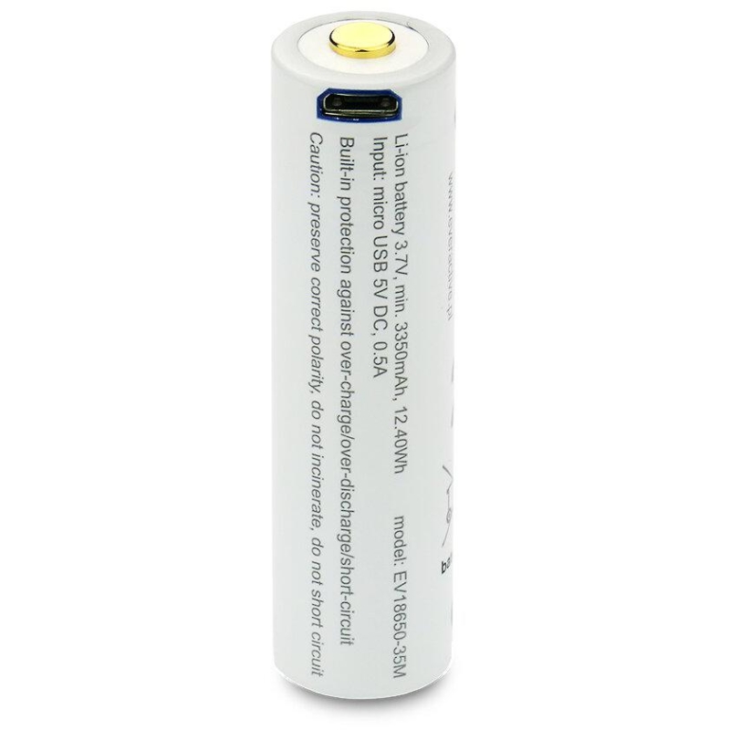 Akumulator 18650 Li-Ion 3,7V Everactive 3500Mah (1 Szt.) Micro-Usb Z Zabezpieczeniem