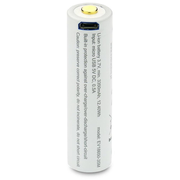 Akumulator 18650 Li-Ion 3,7V Everactive 3500Mah (1 Szt.) Micro-Usb Z Zabezpieczeniem